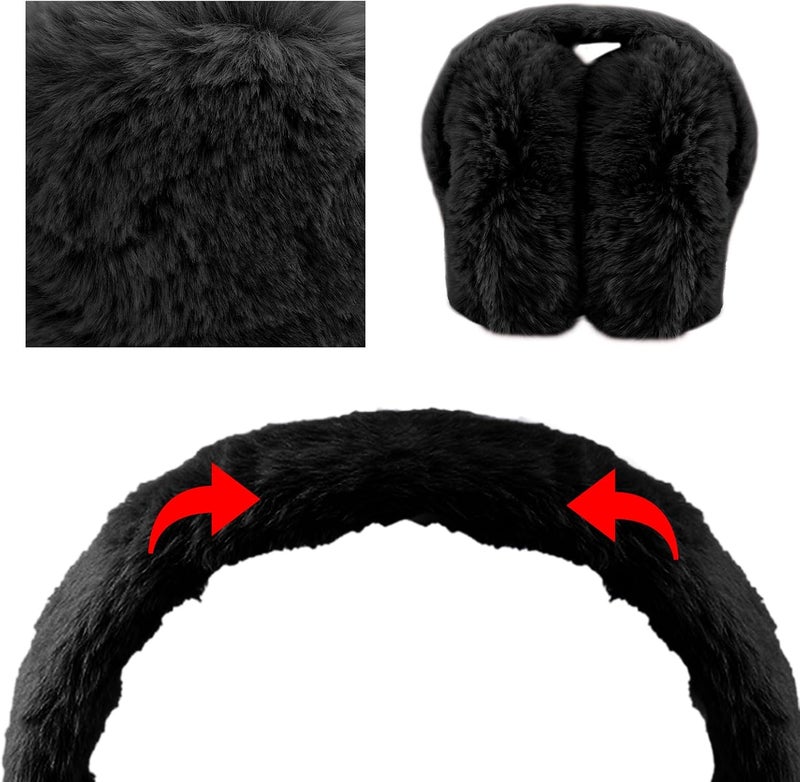 Duxesuk 1 Pcs Headband Winter, Ear Muffs for Women & Men, Foldable Fluffy Earmuffs with Headband, Headband Winter - Image 3